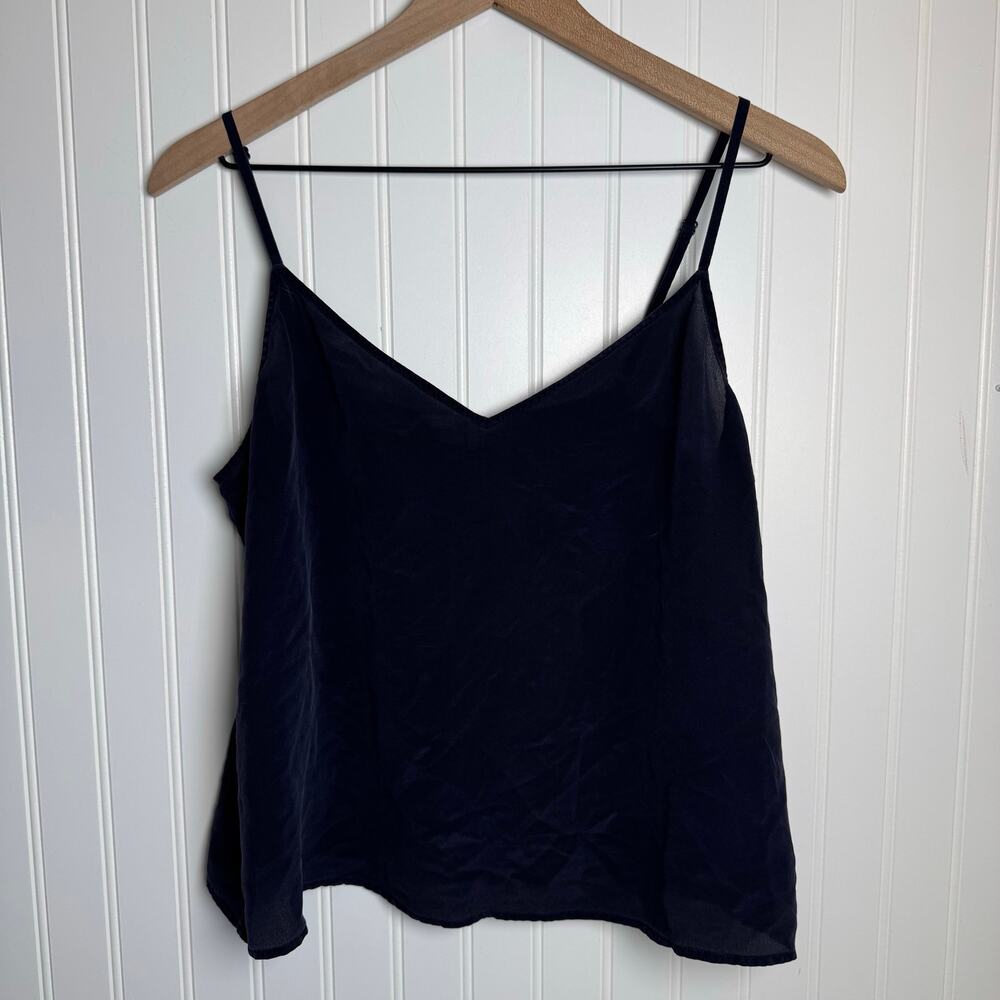 Boden 100% Silk Navy Blue Sheer Cami Tank Women’s Size 8 - Picture 2 of 10